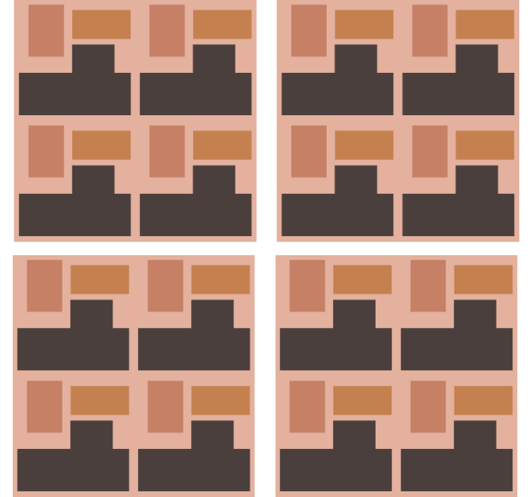 Portavasos diseño de bloques geométricos - TenVinilo