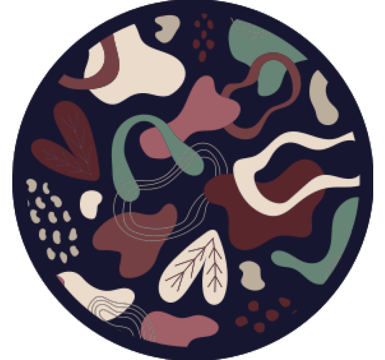 Portavasos patrón de formas orgánicas - TenVinilo