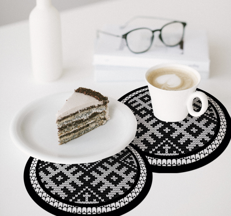 Portavasos de patrón tejido - TenVinilo