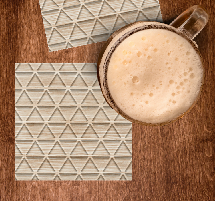 Posavasos textura Efecto madera triangulo geometrico - TenVinilo