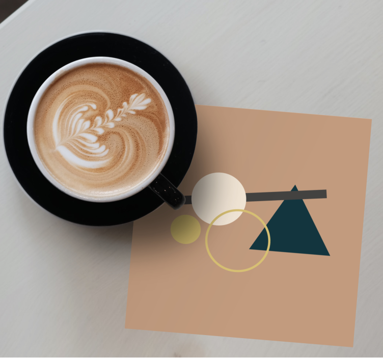 Posavasos moderno El equilibrio de las figuras geométricas - TenVinilo