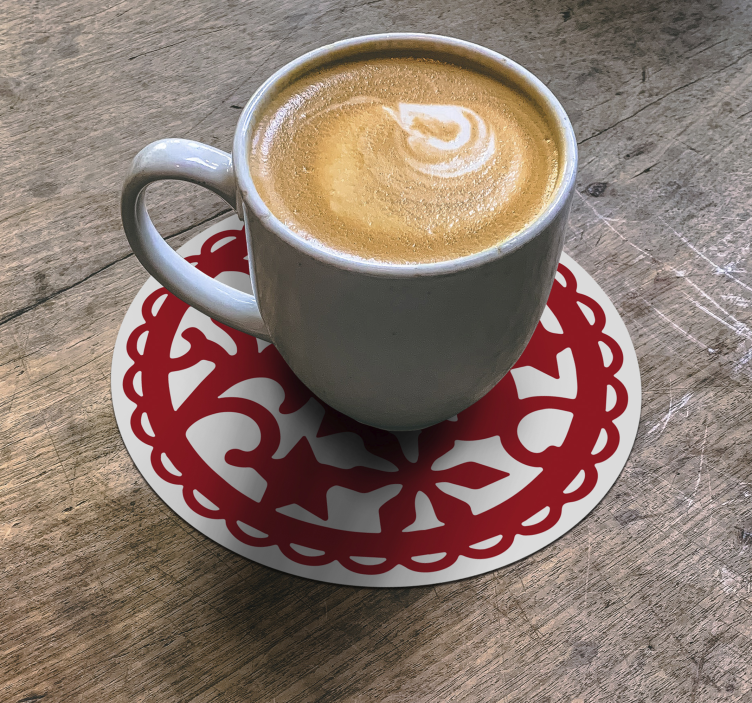 Posavasos vintage copo de nieve de navidad - TenVinilo