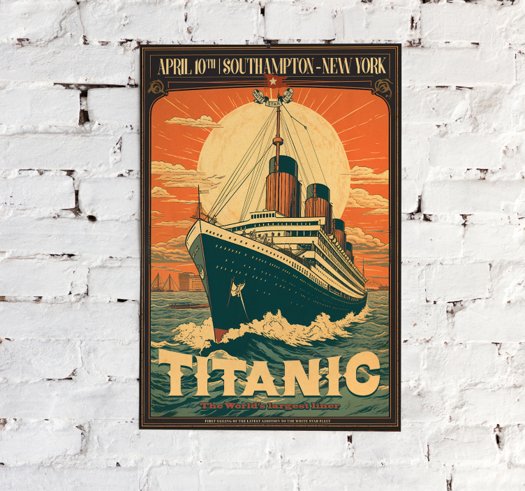 Poster vintage el viaje inaugural del titanic - TenVinilo