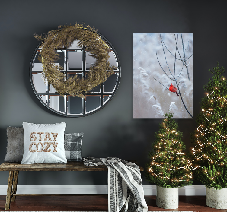 Impresión de cartel de pájaro de navidad - TenVinilo