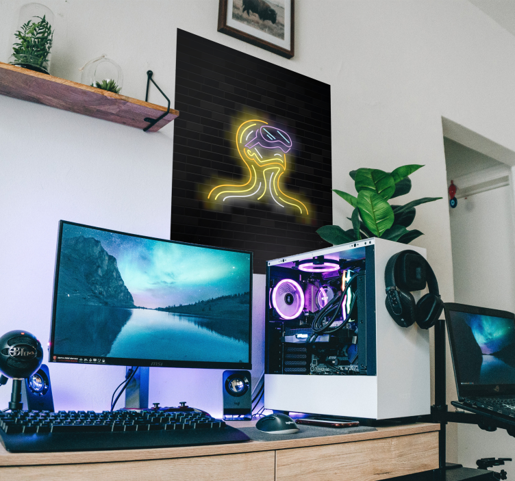 Cartel de realidad virtual de juegos - TenVinilo