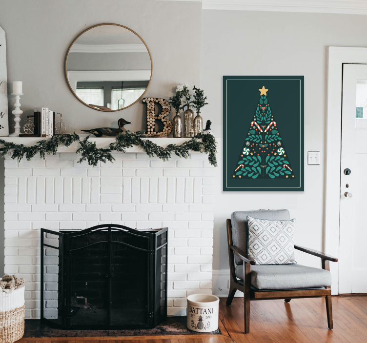 Impresión del cartel del árbol de navidad - TenVinilo