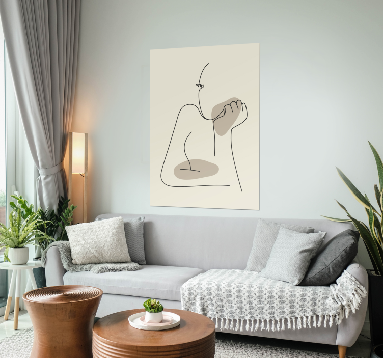 Cartel frontal de arte de línea abstracta - TenVinilo