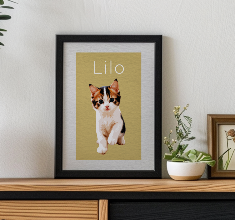 Poster animales efecto de dibujo personalizado - TenVinilo