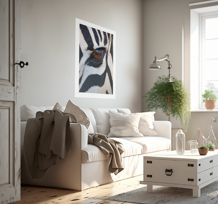 Poster animales ojo del cebrá - TenVinilo