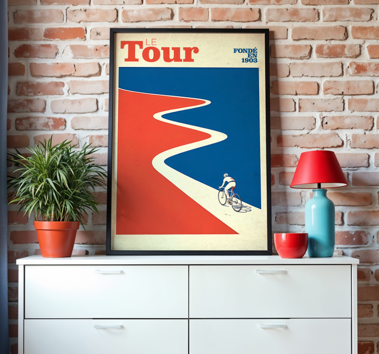 Poster ciclismo tour vintage - TenVinilo