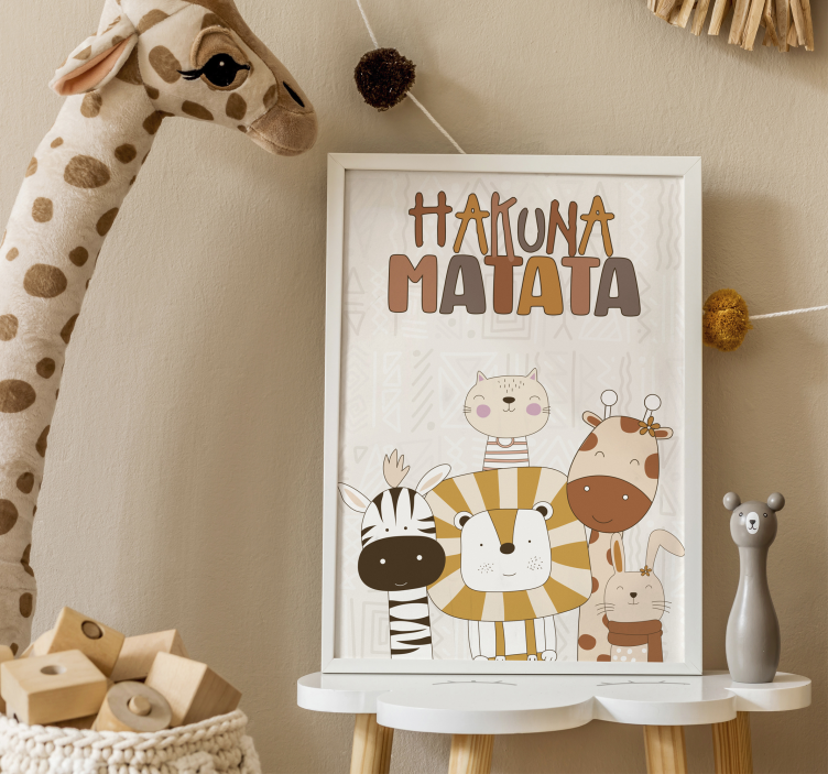 Poster dormitorio infantil hakuna matata - TenVinilo