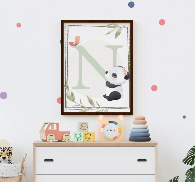 Poster dormitorio infantil lindo panda - TenVinilo