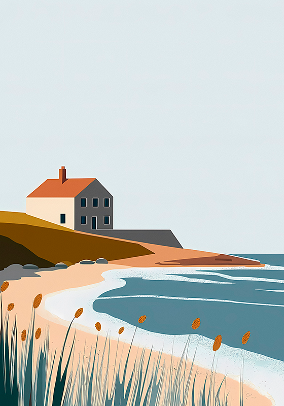 Poster dibujo artístico vida tranquila - TenVinilo