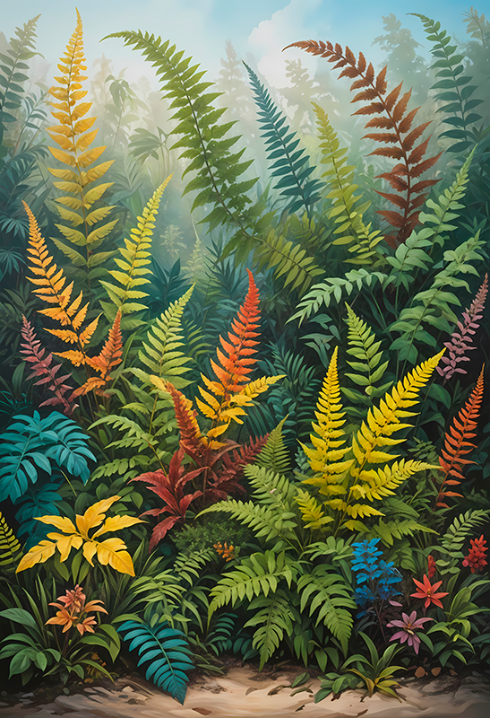 Poster dibujo artístico jungla extraña - TenVinilo