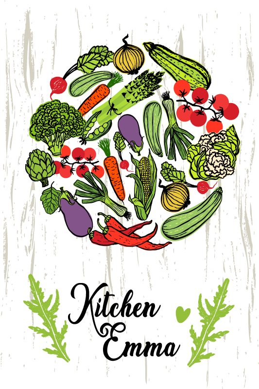 Poster cocina vegetales en la cocina - TenVinilo