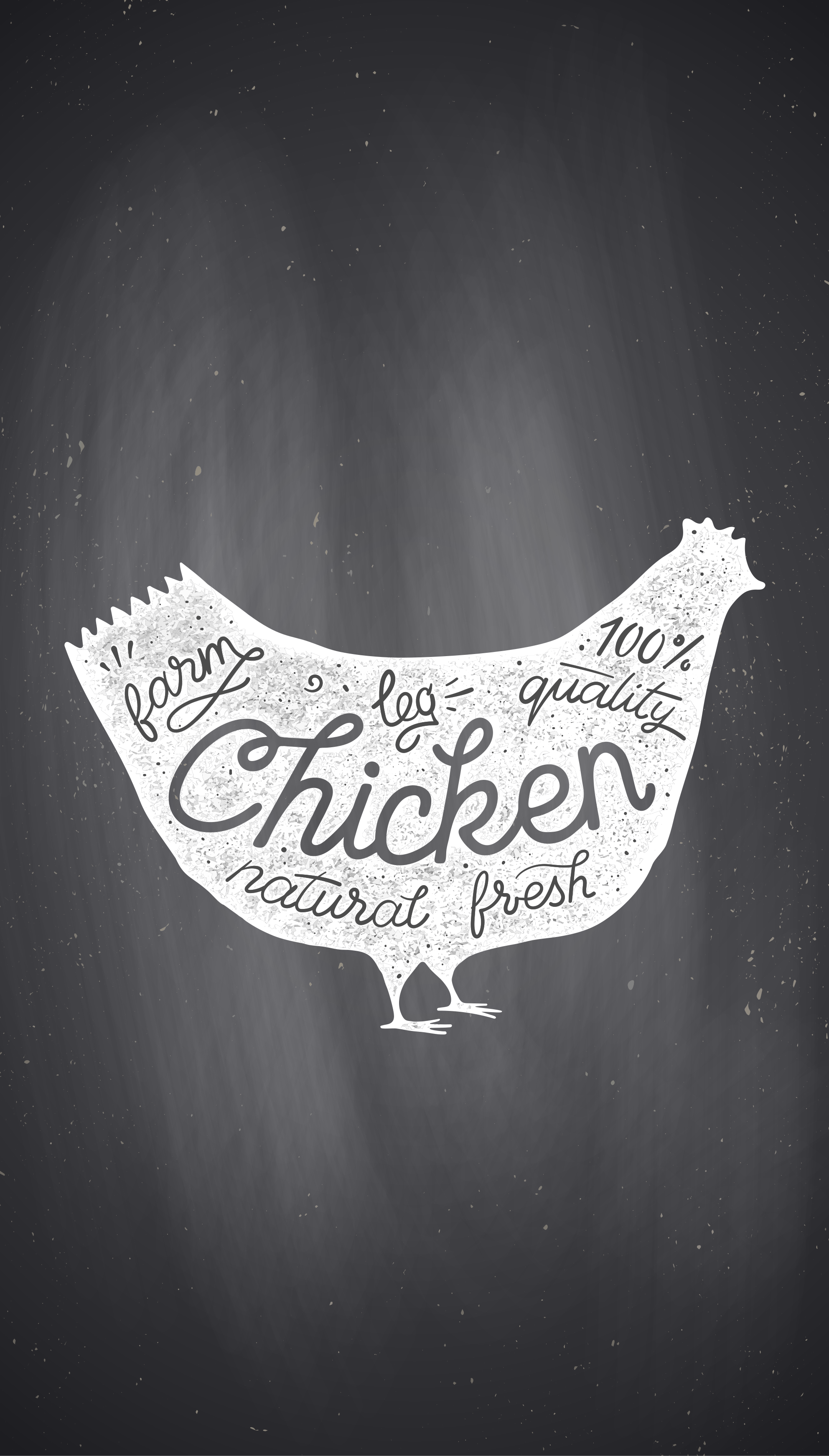 Poster cocina pollo de granja fresco - TenVinilo