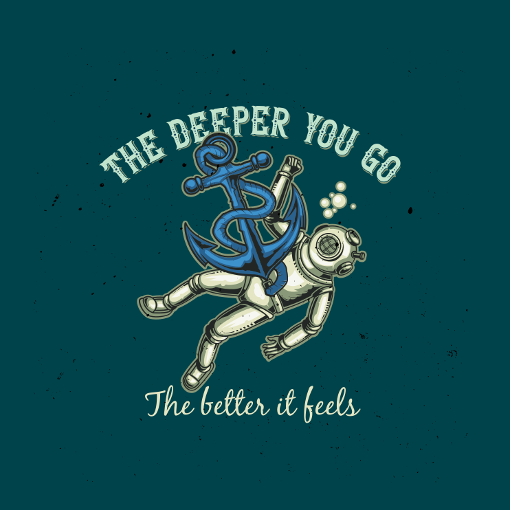 Poster salón cuanta más profundidad más belleza - TenVinilo