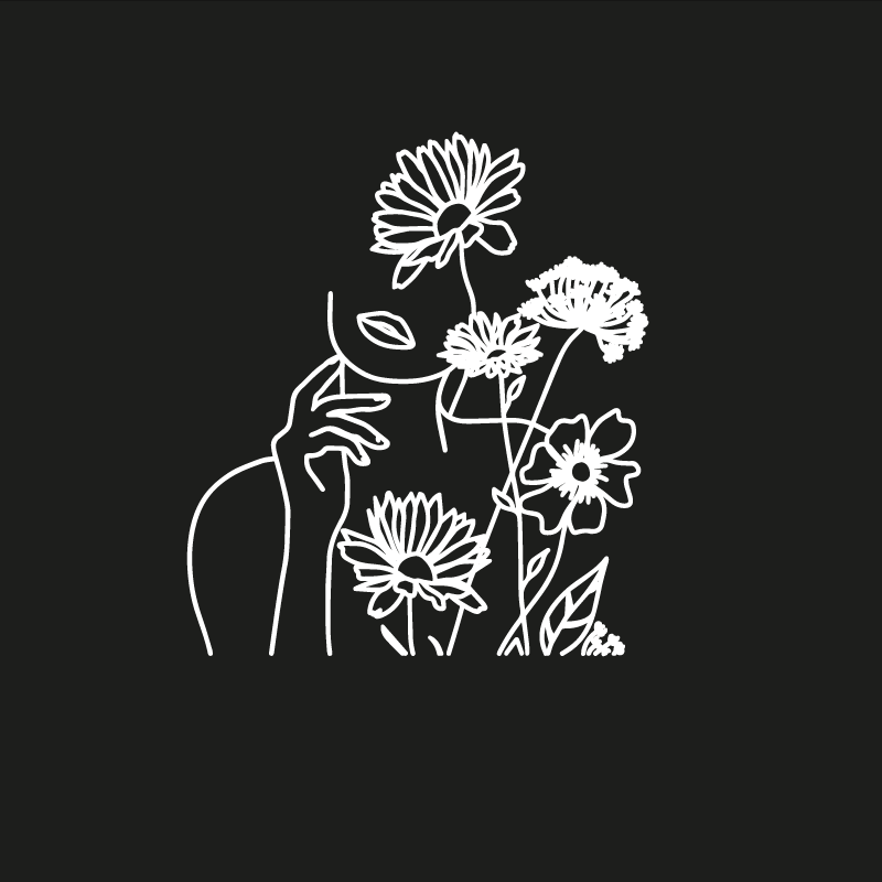 Poster salón diseño floral minimalista femenino - TenVinilo