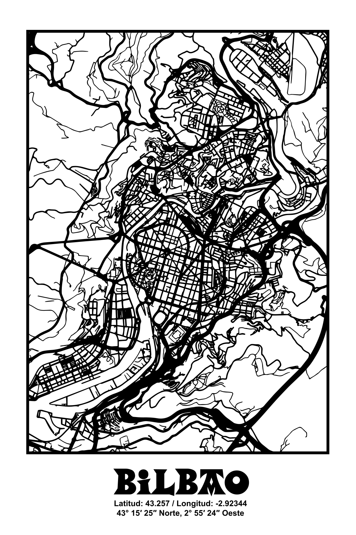 Poster salón bilbao en relieve - TenVinilo