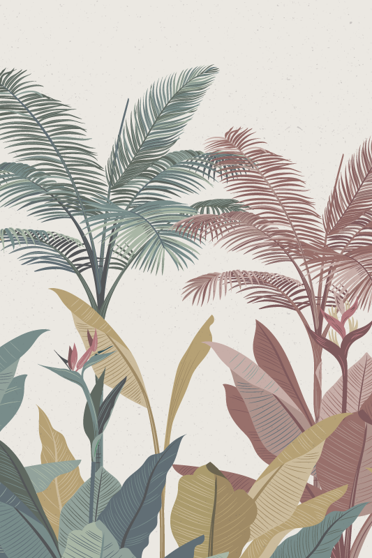 Poster flores y plantas motivo de vegetación tropical - TenVinilo