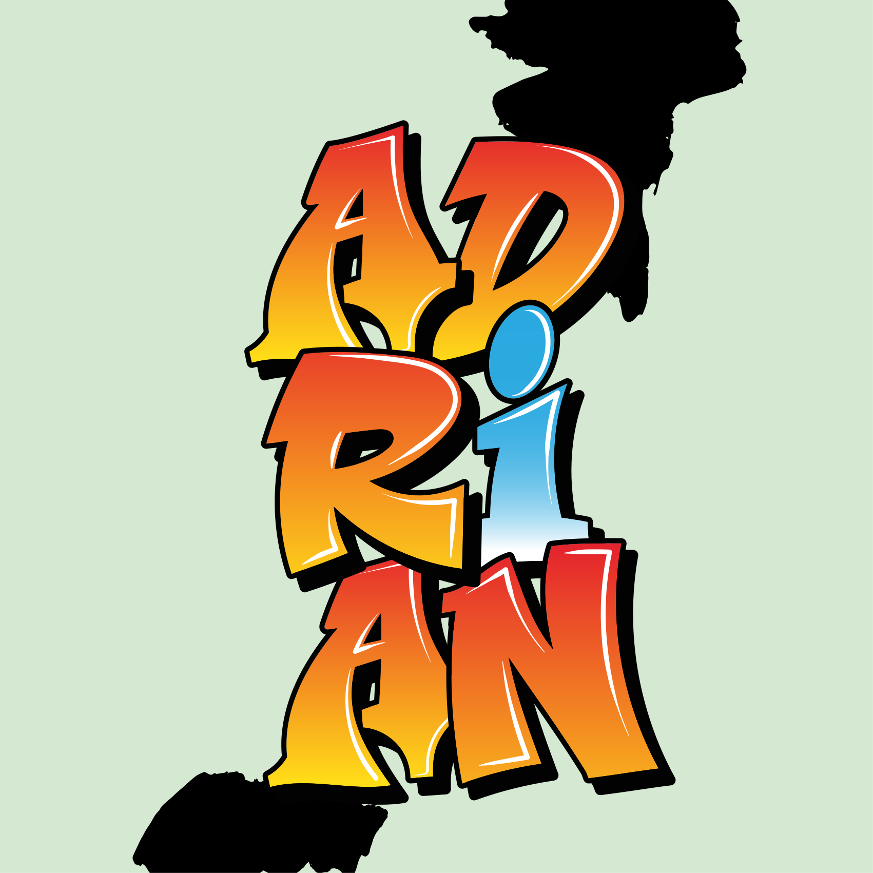 Poster habitación juvenil arte de nombre colorido - TenVinilo