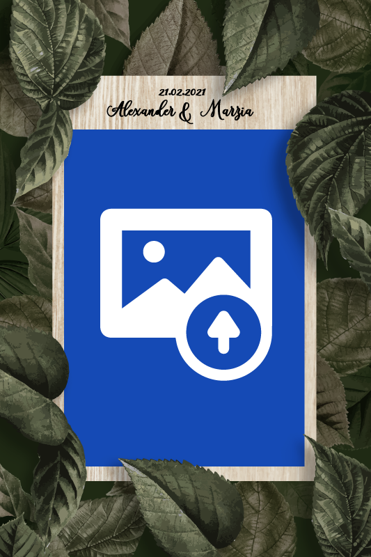 Poster de eventos manos de boda y ramo - TenVinilo