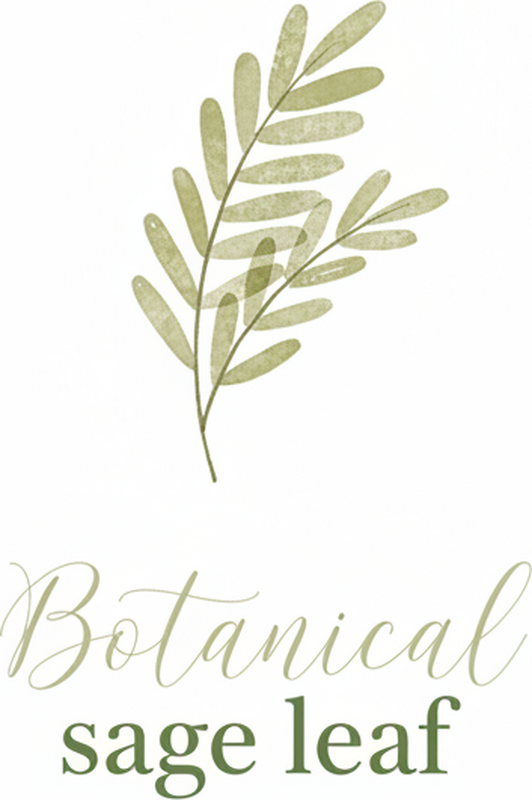 Poster con nombre hoja de salvia botánica - TenVinilo