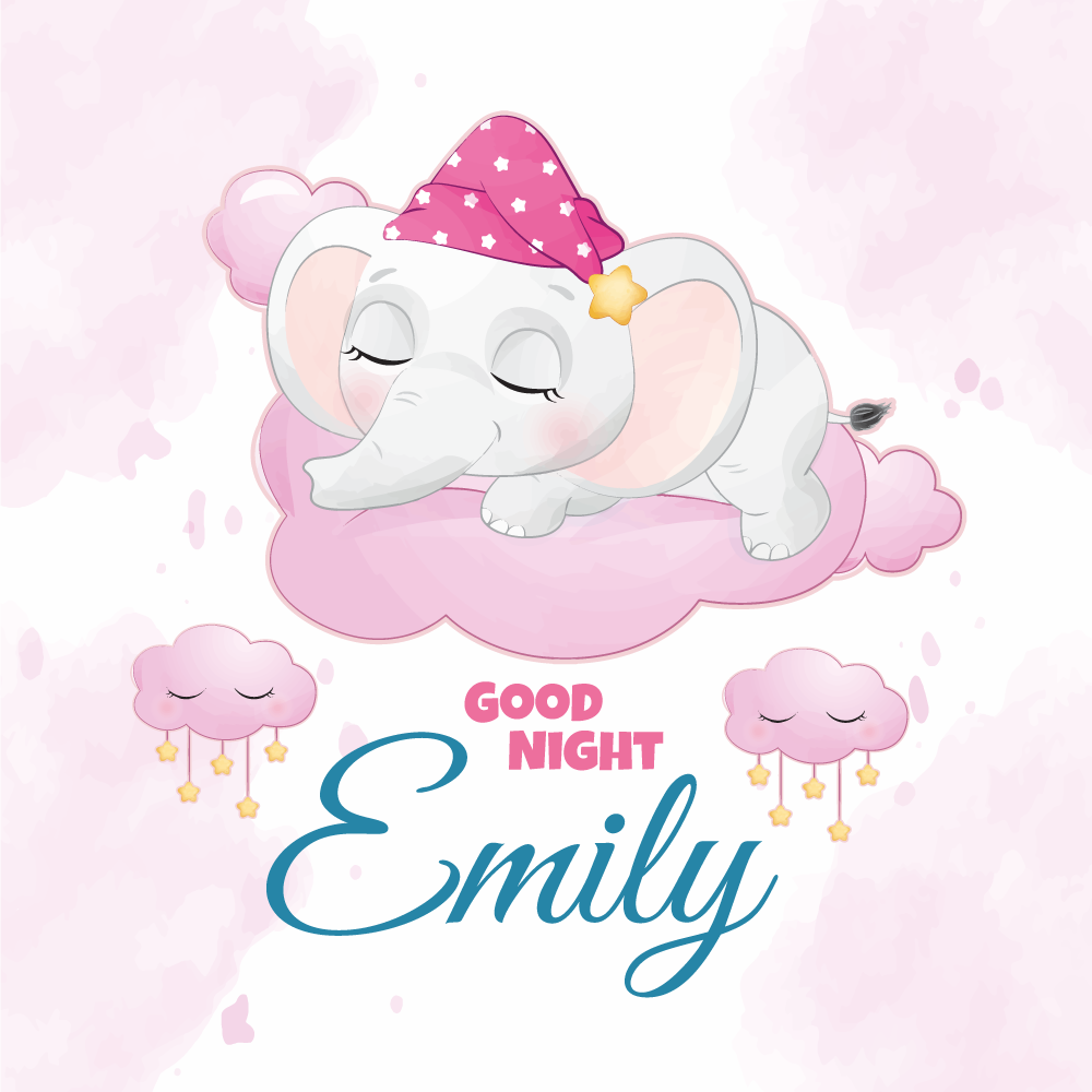 Poster con nombre dulces sueños elefante - TenVinilo