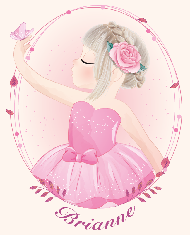 Poster con nombre bailarina danza - TenVinilo