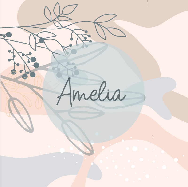 Poster con nombre impresión personalizada de amelia - TenVinilo