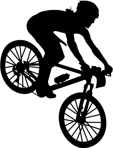 Poster ciclismo vinilo decorativo silueta bicicleta montaña - TenVinilo