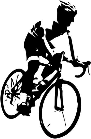 Poster ciclismo vinilo ciclista montaña - TenVinilo
