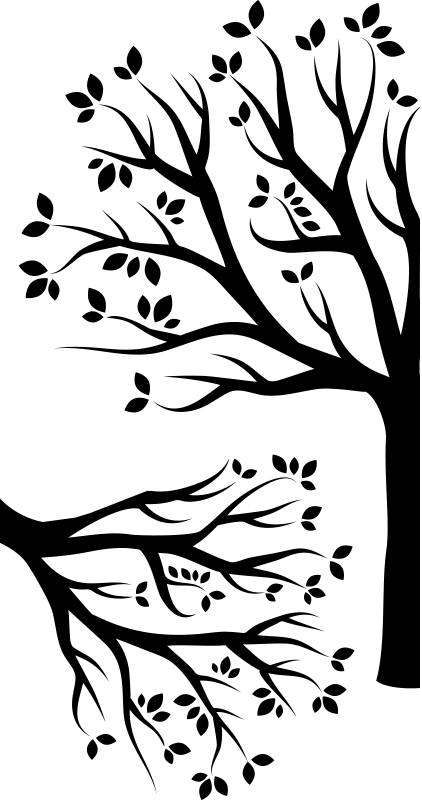Poster árboles calcomanía de árbol en esquina - TenVinilo