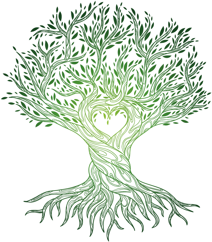 Poster árboles Árbol de la vida centro del corazón - TenVinilo