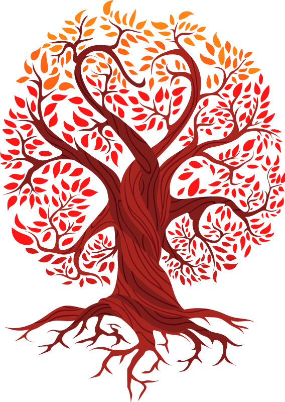 Poster árboles Árbol de la vida rojo - TenVinilo