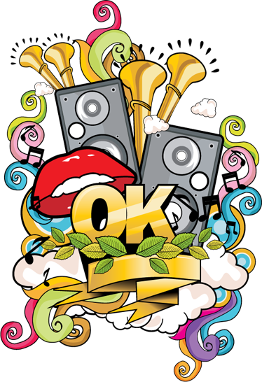 Poster musicales vinilo decorativo grafitti musical - TenVinilo