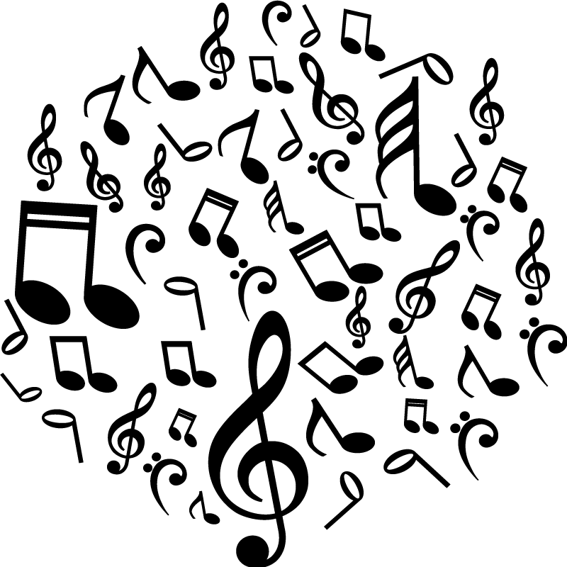 Poster musicales vinilo notas musicales - TenVinilo