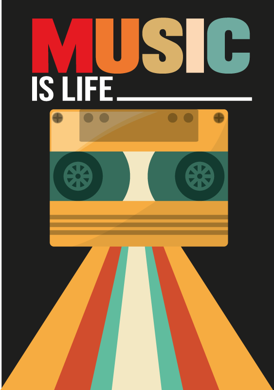 Poster musicales frases de canciones inspiradoras - TenVinilo