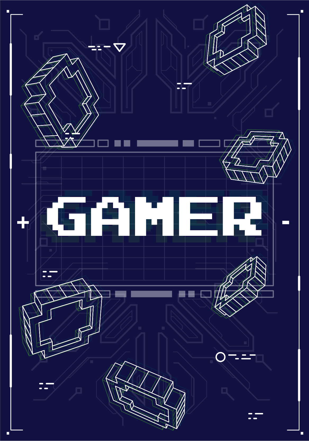 Poster videojuego gamer retro - TenVinilo