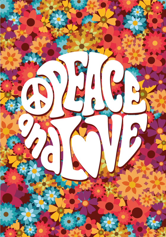 Poster con frases paz y amor - TenVinilo