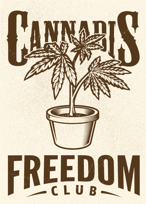 Poster con frases club de cannabis - TenVinilo
