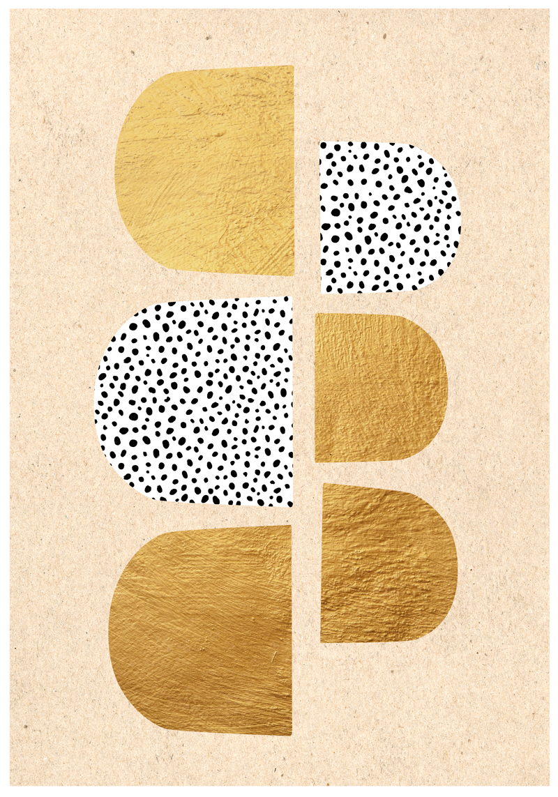 Poster arte abstracto dorado - TenVinilo