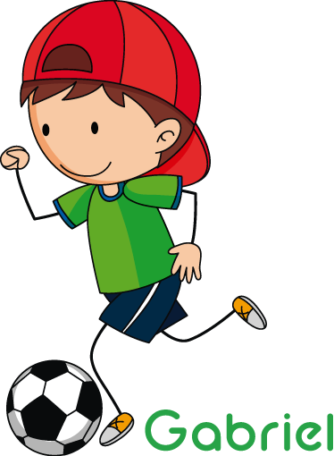 Poster fútbol vinilo personalizable niño balón - TenVinilo
