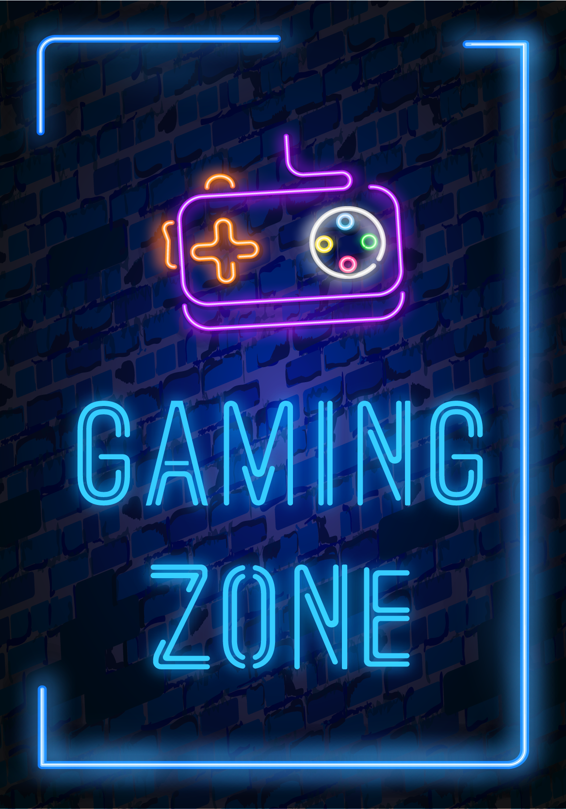 Poster videojuego gaming zone - TenVinilo