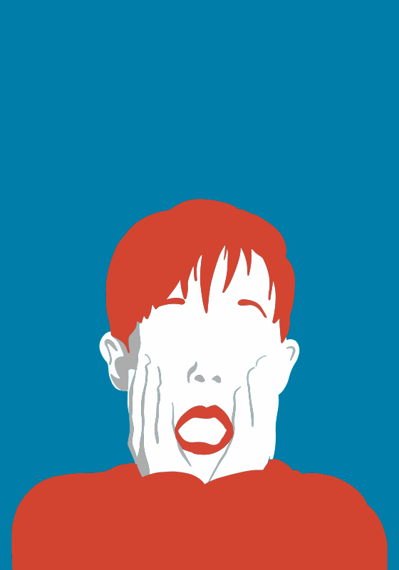 Poster niño asustado - TenVinilo