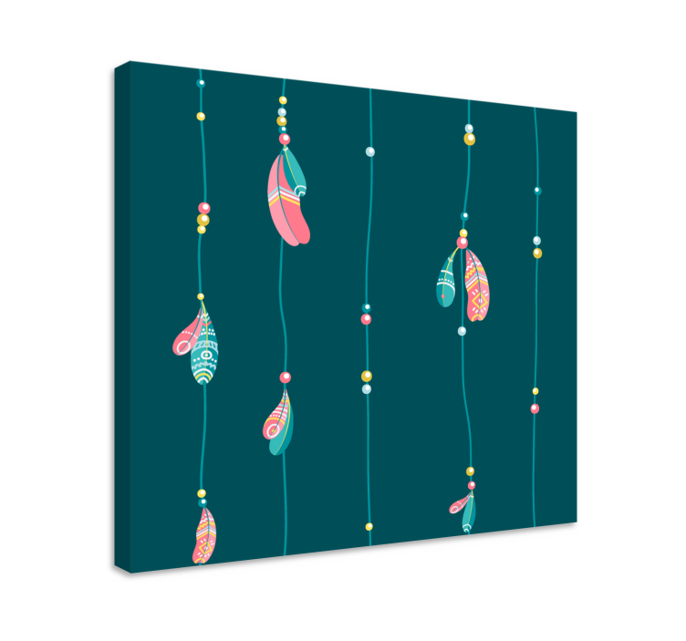 Cuadro plumas diseño decorativo de plumas - TenVinilo