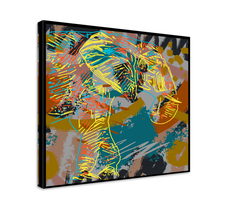 Cuadro elefante 3d elefantes salpicar agua - TenVinilo