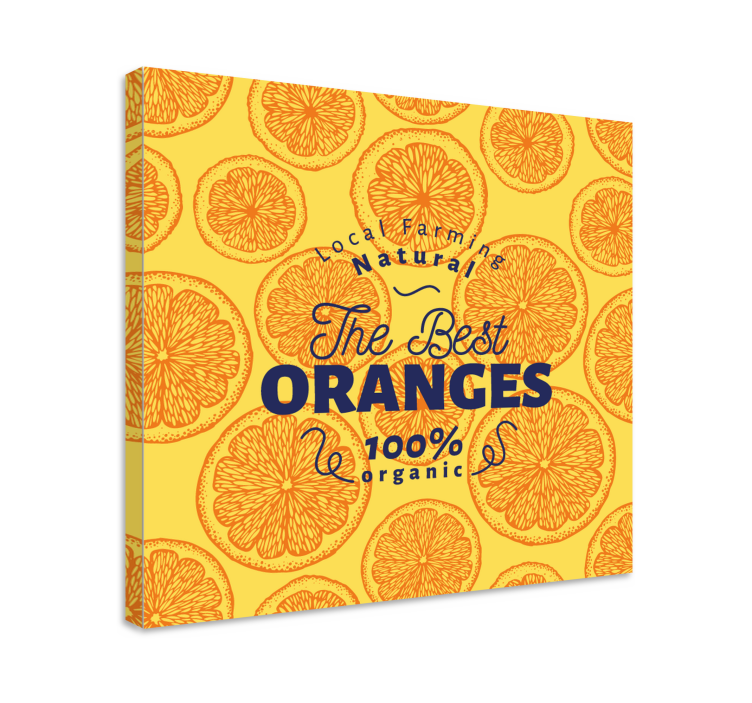 Cuadro de frutas patrón de naranjas - TenVinilo