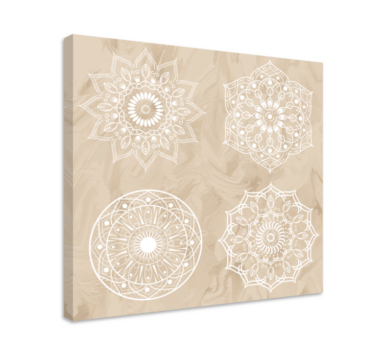 Cuadro mandala tonos beige - TenVinilo