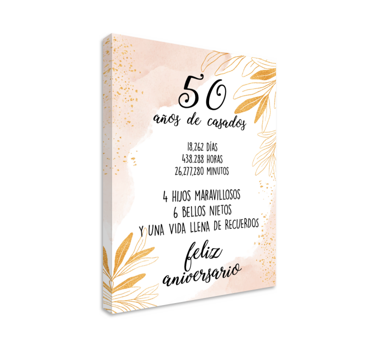 Cuadro boda Boda de oro - TenVinilo